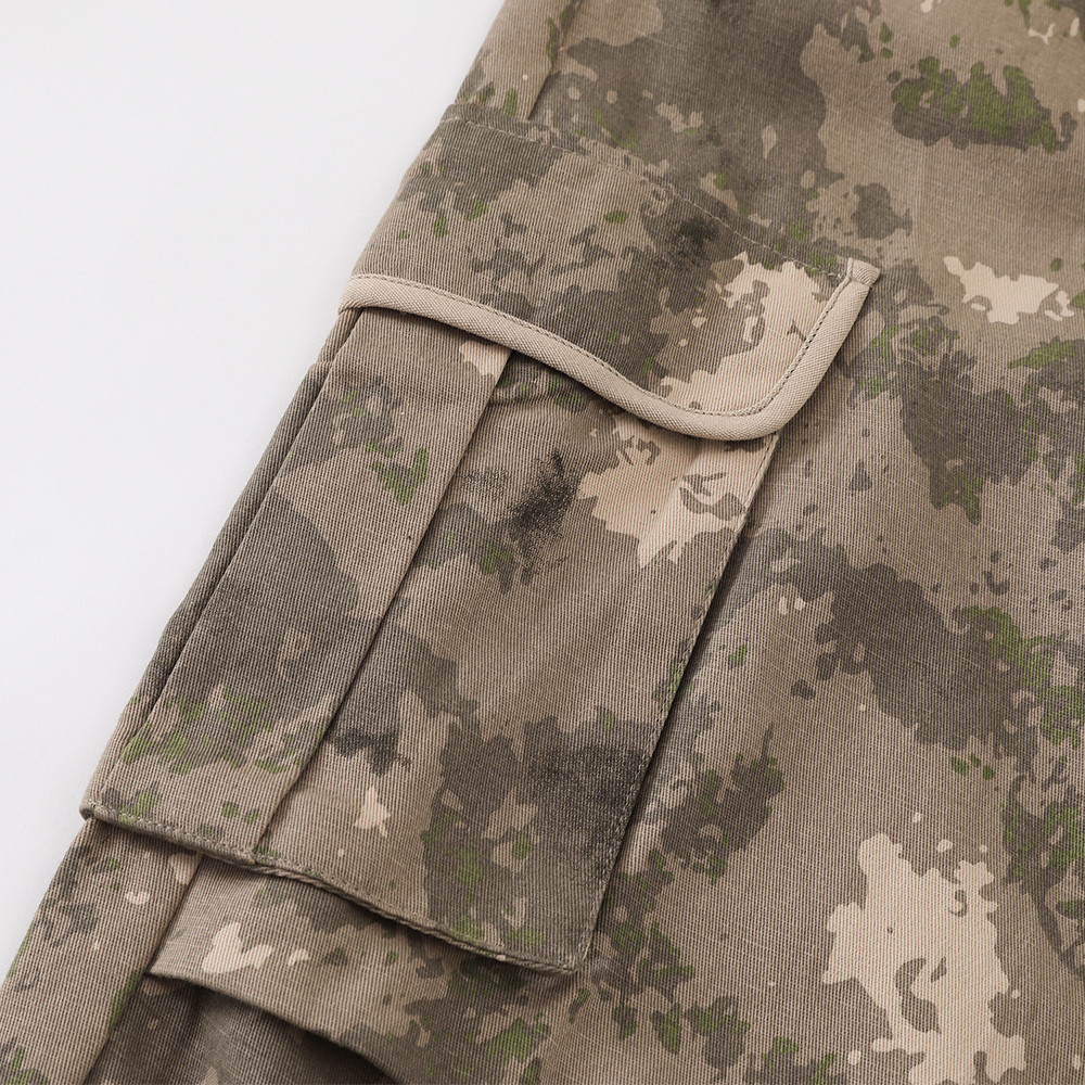 Amerikanische Camouflage-Cargohose für Herren, lockere Streetwear im Bergstil, Outdoor-Faltenhose, Fallschirmspringer-Freizeithose, gerade geschnitten_voghion.com