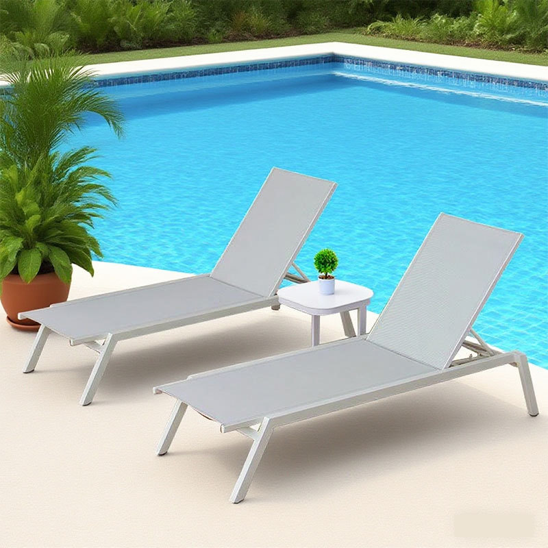 Silla de playa al aire libre balcón al aire libre villa junto a la piscina silla de playa plegable portátil silla de patio europea