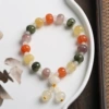Little pumpkin beads with pumpkin beads (gold silk jade partition)