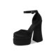 Shortzile Wedding Shoes 12cm Platform Shoes Waterproof Platform Thick-soled Increased Bride Shoes Super High Heeled Small Wedding Dress Artifact