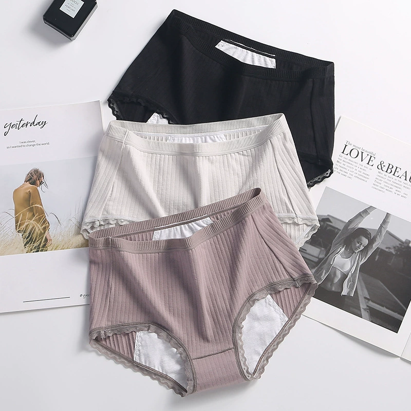 Physiological underwear, cotton hermetic trousers, mid rise, plus size, wholesale