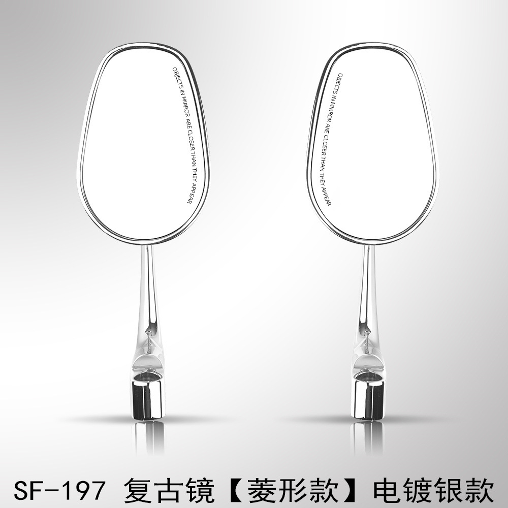 Suitable for Wuji No. 9 Mavericks Motorcycle Electric Vehicle Retro Large Mirror Round Surface Modification Accessories Rear View Mirror Reflective Mirror