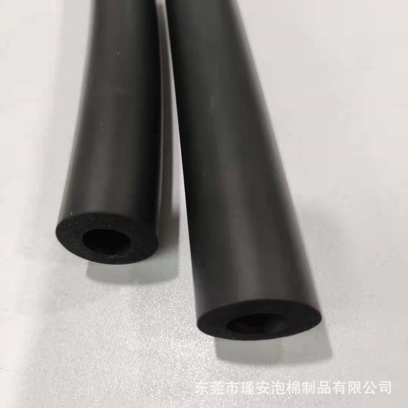 NBR橡胶手柄把套 黑色光面健身器材橡塑手把套 防滑EVA丁晴橡胶管