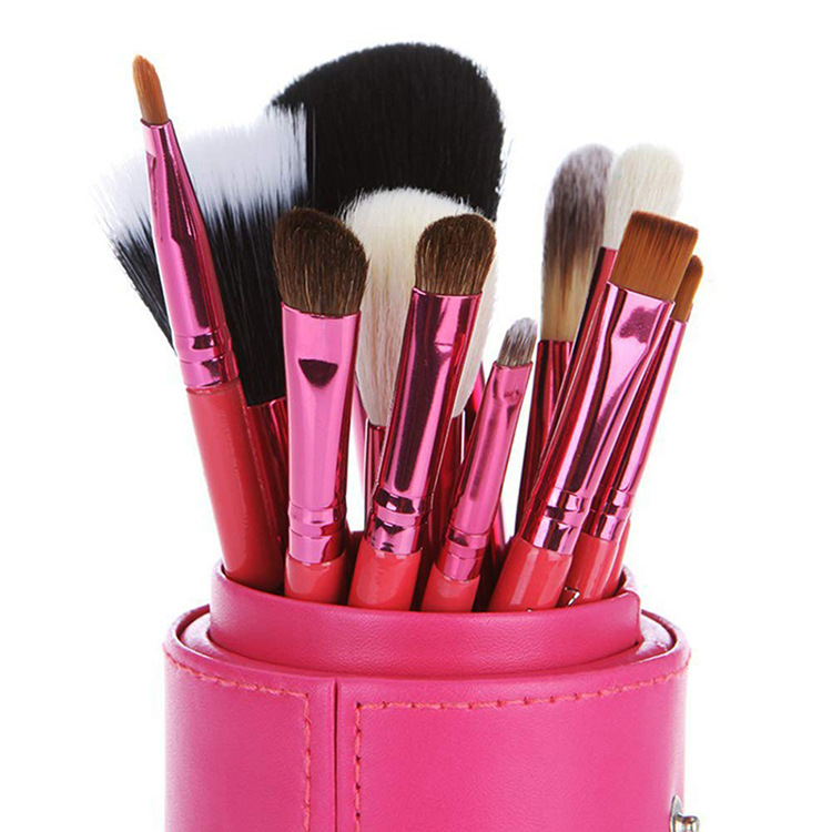Wholesale of foreign trade quality products: 12-piece makeup brushes, wool cylinder makeup brush sets, 12-piece cylindrical makeup brushes, makeup tools undefined