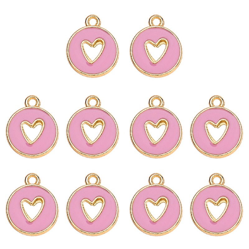 20 PCS/Package 12 * 14mm Alloy Multicolor Peach Heart Shape Pendant DIY Jewelry Accessories Bracelets Necklace display picture 13
