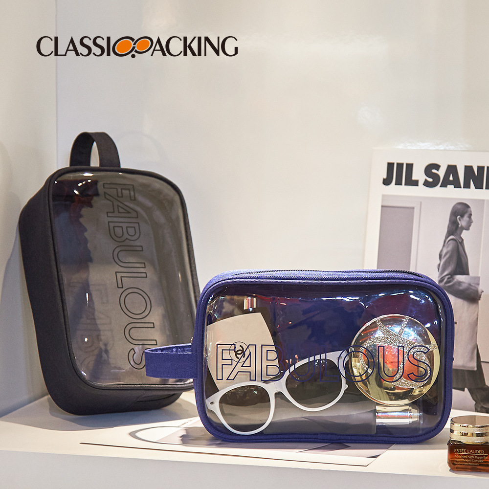 La bolsa de cosméticos ins de celebridades de Internet, la bolsa de lavado portátil de viaje, la bolsa de almacenamiento impermeable de gran capacidad de pvc, se puede imprimir con el logotipo