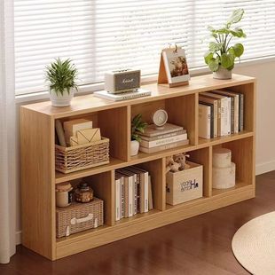 Bookshelf Floor-Standing Storage Rack Home Living Room Low Cabinet Storage Cabinet Grid Cabinet Bedroom Storage Cabinet Simple Bookcase