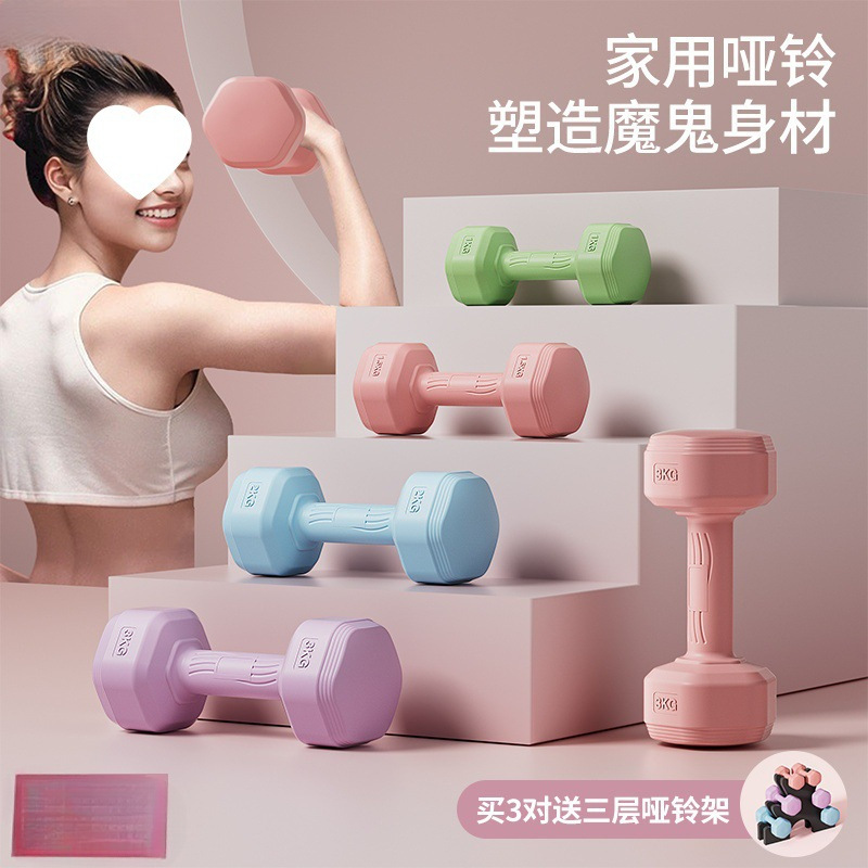Fitness Equipment for Home Use for Women, Teenagers, Small Dumbbells, Dumbbells, Belly Women's Slim Barbells, Kettlebells, a Pair of Children