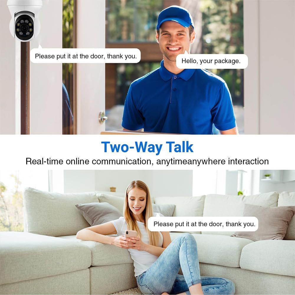 K21 security camera panoramic high-definition 1080p surveillance full color night vision outdoor camera ptz360 degree rotation 2