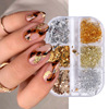 Brand platinum nail sequins for manicure, nail decoration, internet celebrity, gold and silver