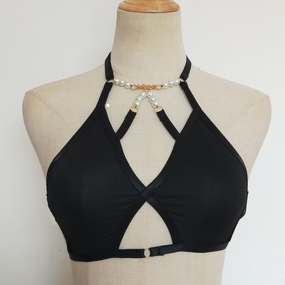 跨境情趣內衣文胸LOGO金屬標志調節大小性感文胸情趣內衣