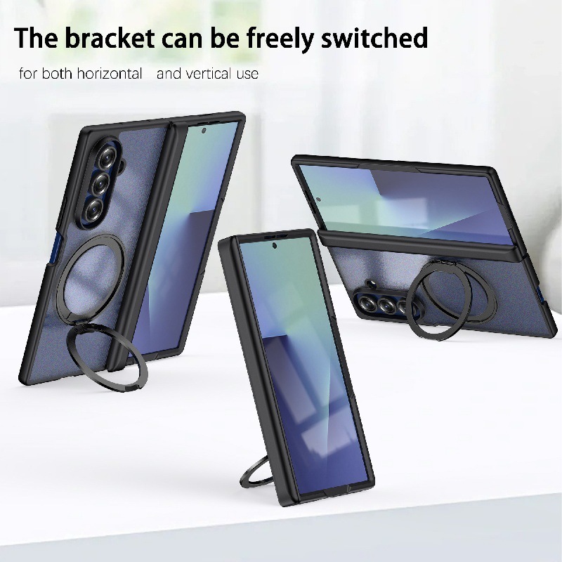 简约肤感360旋转支架适用三星Z Fold7手机壳防摔折叠屏PC硬防刮花|undefined