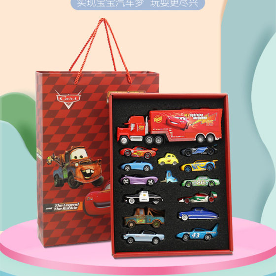 Racing car story alloy car model toy gift box suit children boy gift gift box packaging