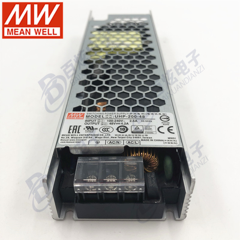 台湾明纬UHP-200-48 200W48V4.2A 单路输出PFC功能薄型开关电源