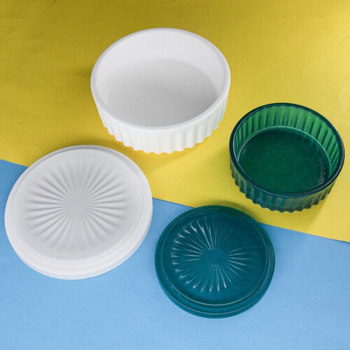 Fat Yaya DIY glue mold high mirror round Jenga storage box silicone mold thickened fruit plate storage