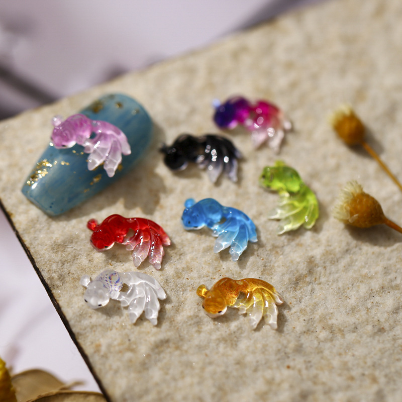 Three dimensional agile rainbow nail decoration for manicure