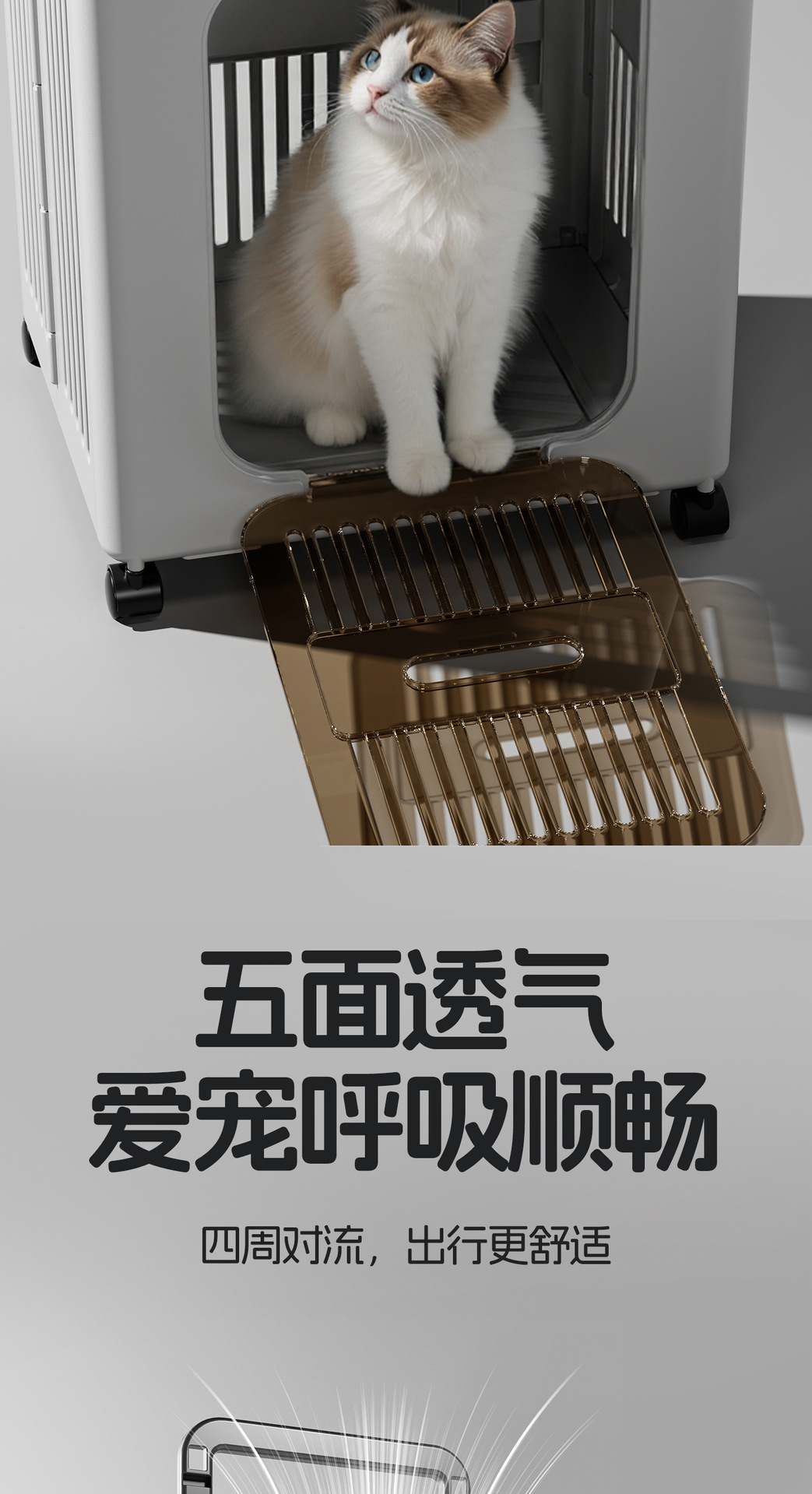 可折叠宠物拉杆箱猫咪外出便携猫箱透气航空箱狗狗宠物用品批发