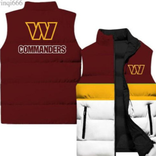 2024 men's autumn and winter cross-border Amazon foreign trade vest collar team 3D cotton-padded casual fashion Joker vest