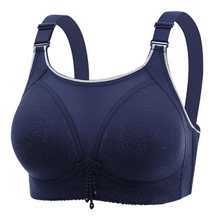 Cross-border New plus size Non-rimless Sexy Jacquard Push-up Side Breast Anti-running Tube-top Women's Underwear Bra