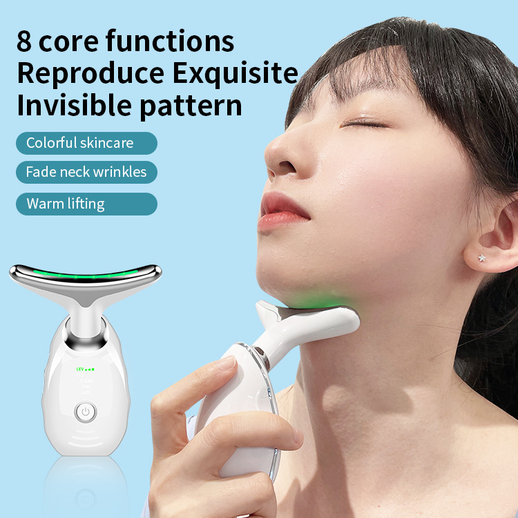 美容器の顔の首の看護のマッサージは引き締めてガイドの美首の器に行きます。|undefined
