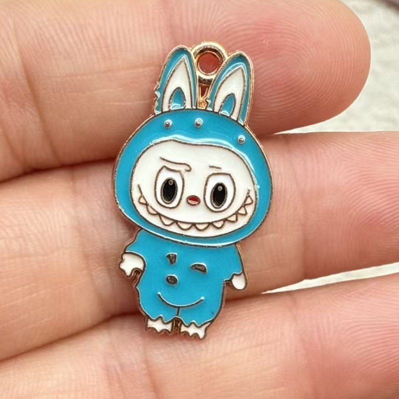 アニメ漫画かわいいラブブペンダント合金ドリップオイル DIY イヤリングキーホルダーネックレス手作りアクセサリー作り|undefined