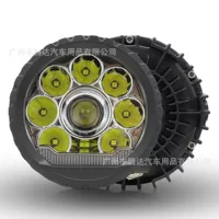 Оптовая продажа с фабрики 4inch автомобильный светодиодный рабочий свет круглый мотоциклетный фар белый желтый двухцветный объектив фар автомобильный свет