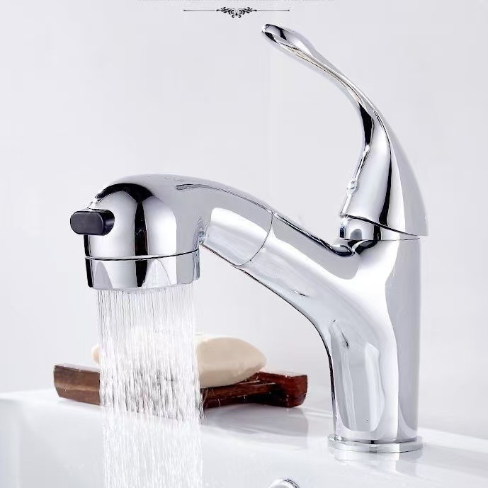 Bathroom Pull-Out Faucet Washbasin Hot and Cold Water Bathroom Washbasin Washbasin Custom-Made
