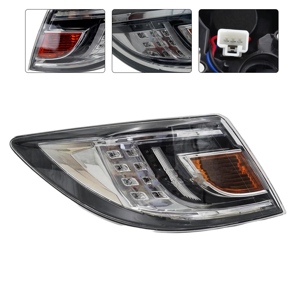 Aplicable a Mazda 13 14 15 conjuntos de luces traseras de ala trasera Ma6 carcasa de luz de marcha atrás derecha y derecha cubierta de luz de freno