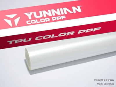 application, satin finish, color PPF, direct from | Auto Color Change Film - tpu-matte-mineral-white-dry-and-wet-dual-application-15215m