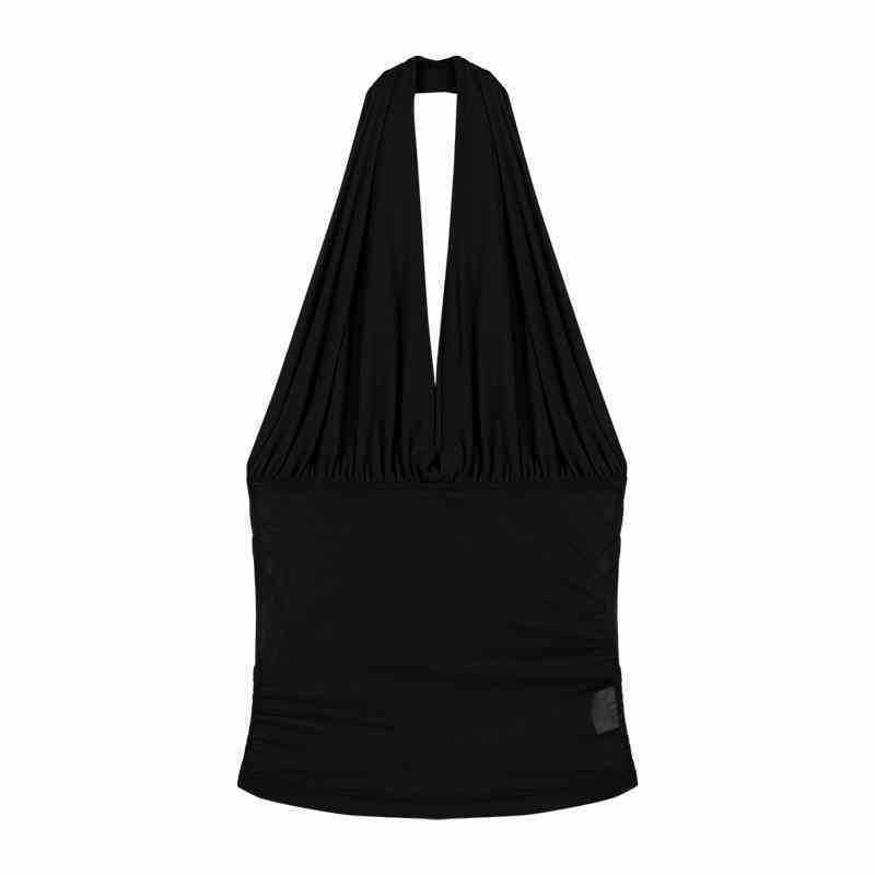 ファッション韓国版純欲ネットvネックストラップベスト女性夏の新型修身はやせています。