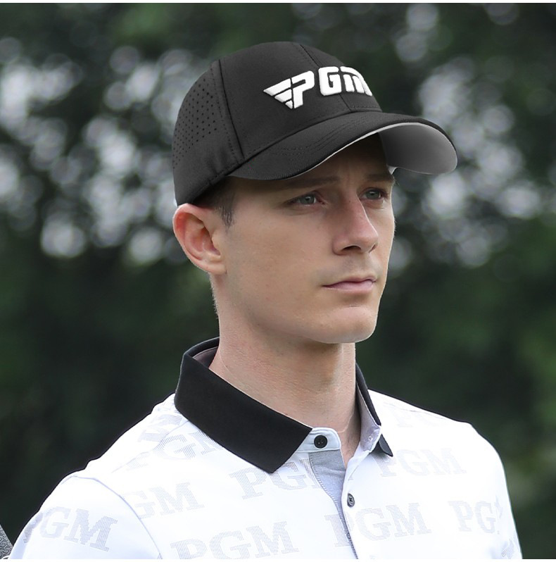 Mũ lưỡi trai golf PGM chống nắng lỗ lưới nam, thiết kế thể thao kèm mũ chống nắng Mark từ tính — MZ039-Màu đen, MZ039-màu trắng chi tiết 6