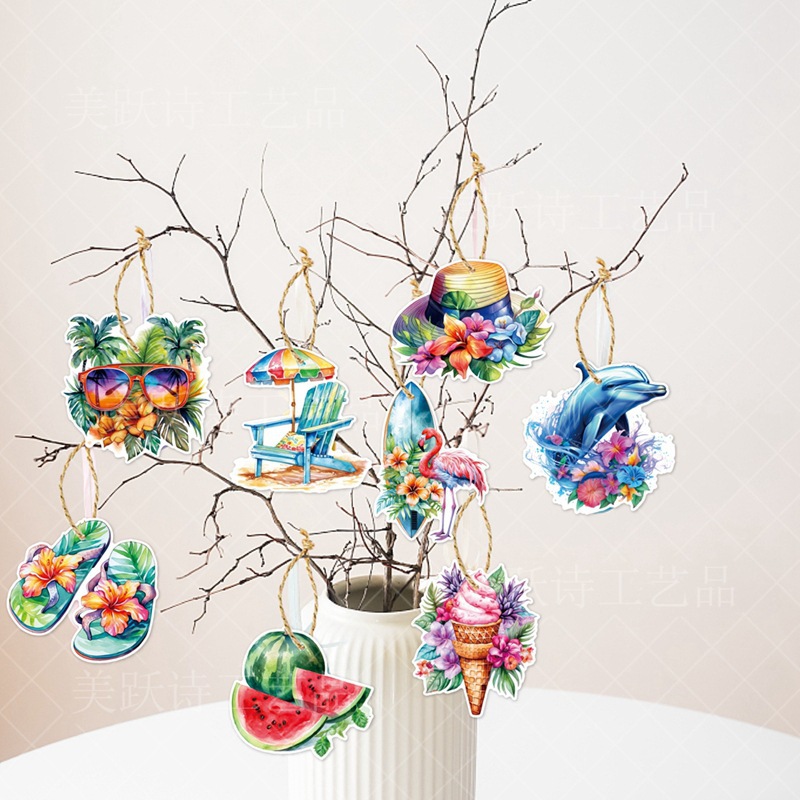 Europa, América, Hawaii, decoración de cumpleaños de verano, decoración de colgante, playa, artículos de fiesta, regalos, colgante