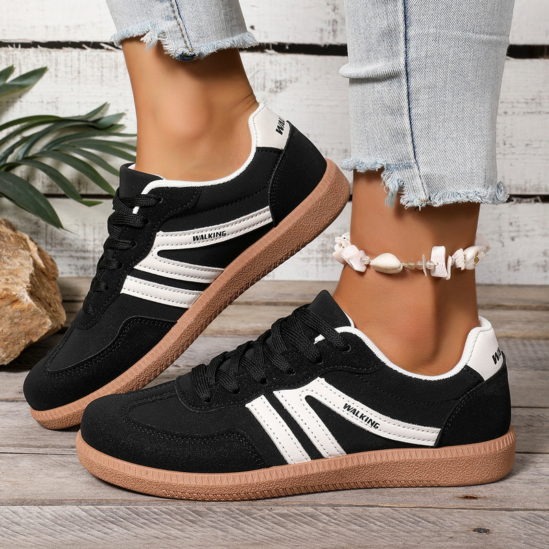 Cross-Border Large Size 2025 Autumn German Training Shoes Sports Shoes European and American Retro Lace-Up Casual Women's Shoes Independent Station Dropshipping