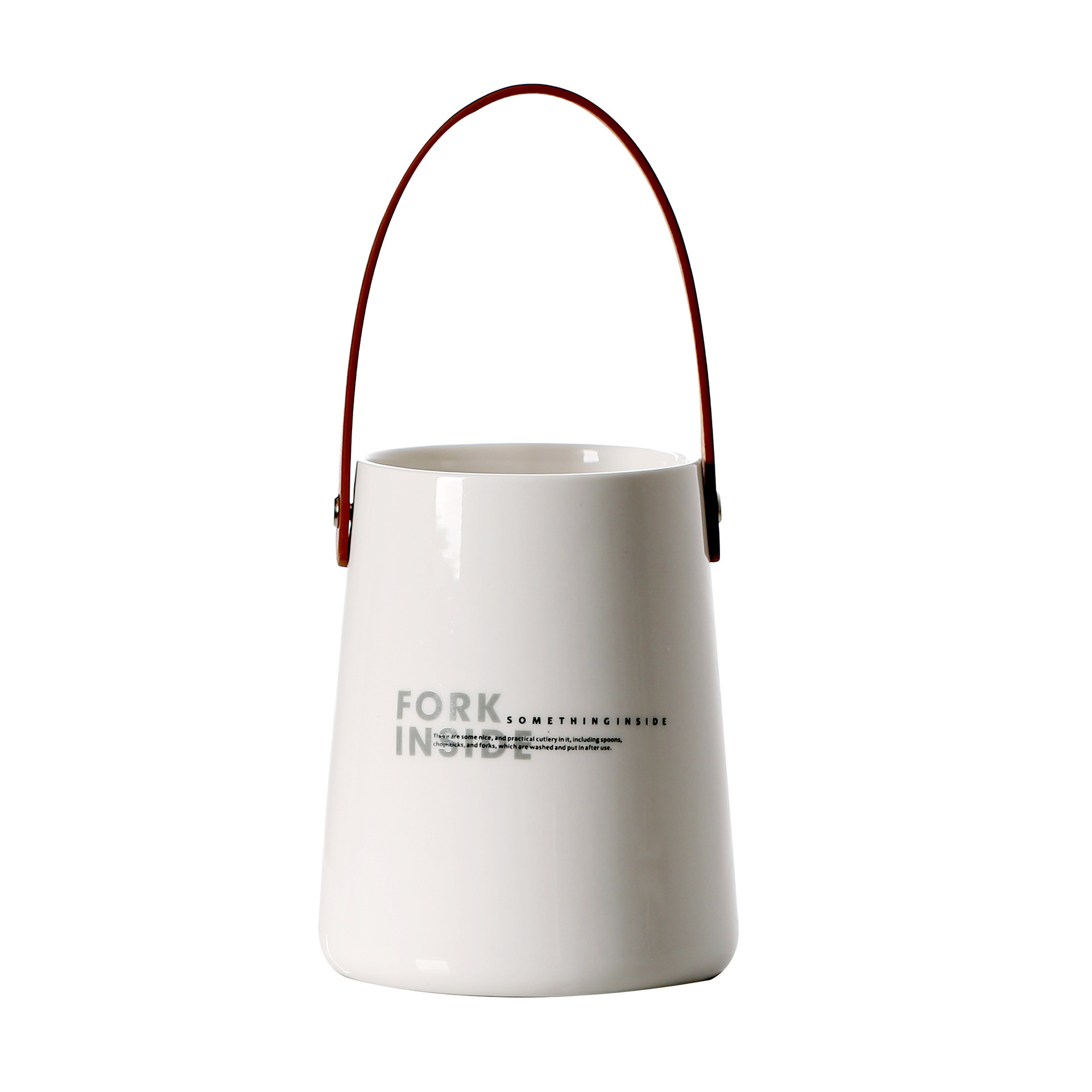 37 grados original Nórdico mango de cuero tubo vajilla creativa simple cocina del hogar palillos cerámica jaula almacenamiento