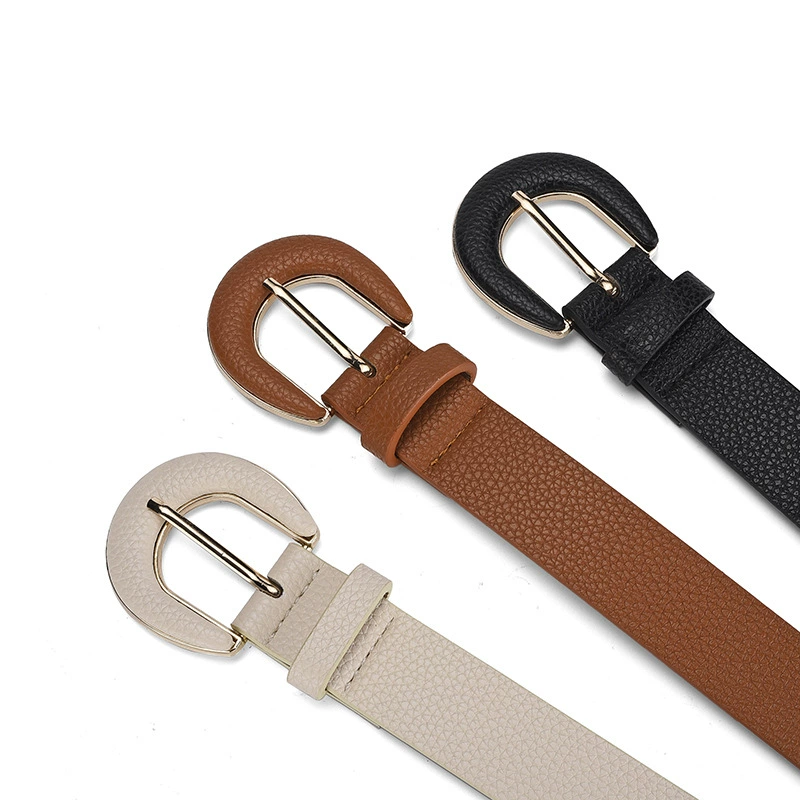 Metal jeans, fashionable universal belt, simple and elegant design