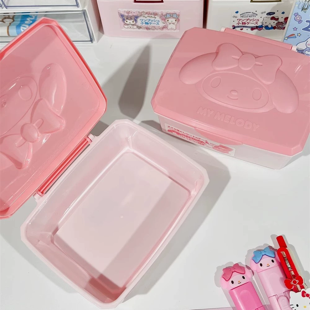 Hello kitty, подлинные мультяшные многоразовые хлопковые диски для хранения, коробка хранения