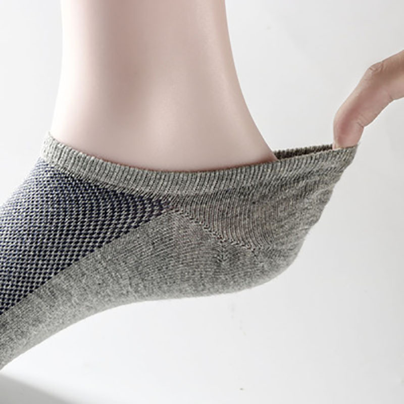 2025d Men's Cotton Spring Summer Four Seasons Thin Extra Large Plus Size Invisible Boat Socks_voghion.com