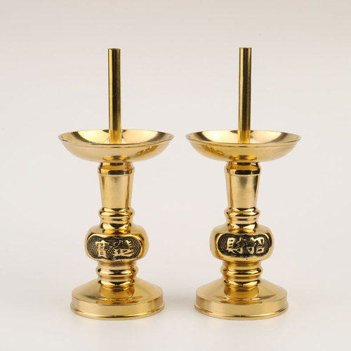 Manufacturer wholesale copper candlesticks for home worship wedding candle holders a pair of candle holders