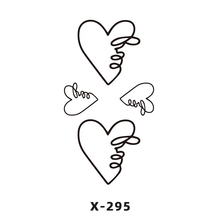 Arco de flor pequeña pegatinas de tatuaje fresco 3D dibujos animados transfronterizo Henna rosa impermeable texto en inglés pegatinas de tatuaje