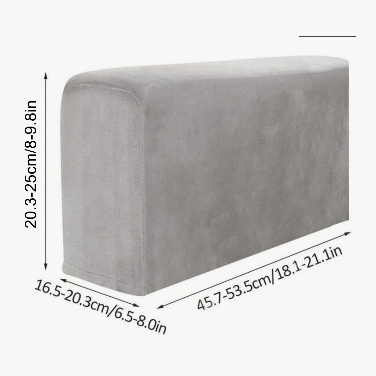 Funda de Reposabrazos para Sofá de Terciopelo de Zorro Plateado, Elástica, Gruesa, Antideslizante, de Color Sólido, en Existencia para Dropshipping