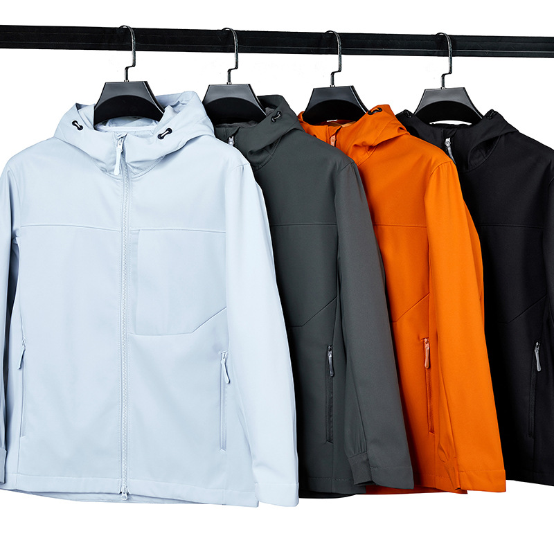 2026 new windproof and waterproof softshell outdoor jacket, warm urban commuting hooded workwear top