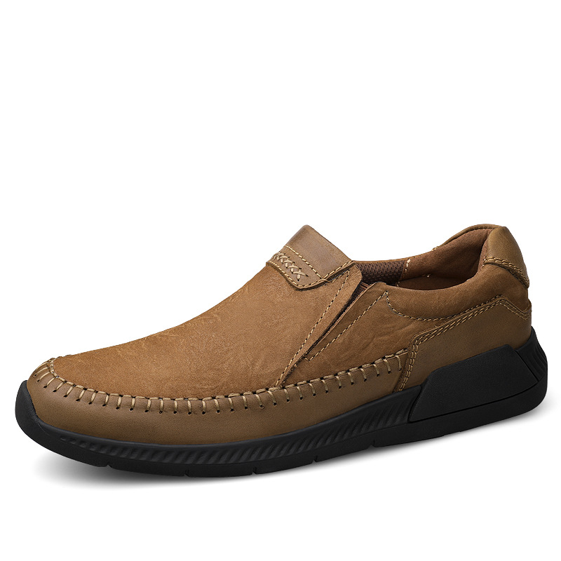 Herrenschuhe, matte Freizeitschuhe aus Leder, Retro-Schuhe, Slipper_voghion.com