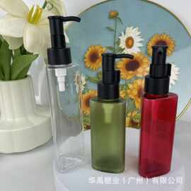 定制卸妆油旅行分装三角形100ml按压瓶精华卡口扣瓶pet80ml/150ml
