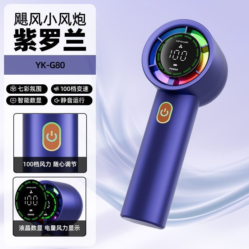 Ventilador de Mano 2025, Recargable por USB, Pequeño, Portátil, Mini, Silencioso, para Dormitorio, Escritorio, Regalo, Cinco Velocidades Ajustables