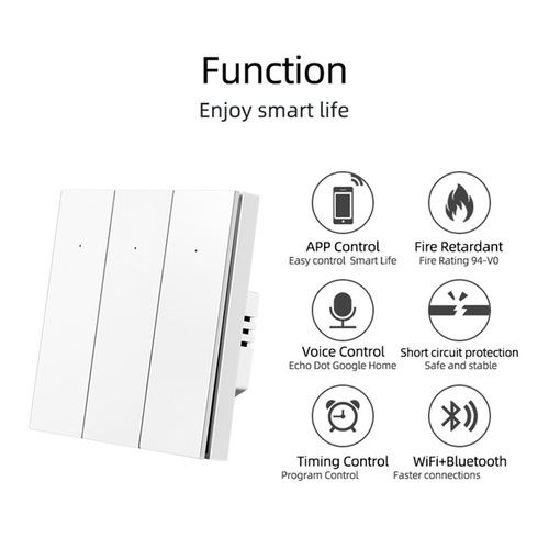Doodle WiFi Switch Single-Pole/Three-Pole Universal Smart Remote Wall 86 Type Voice Scene Linking EU Standard Switch