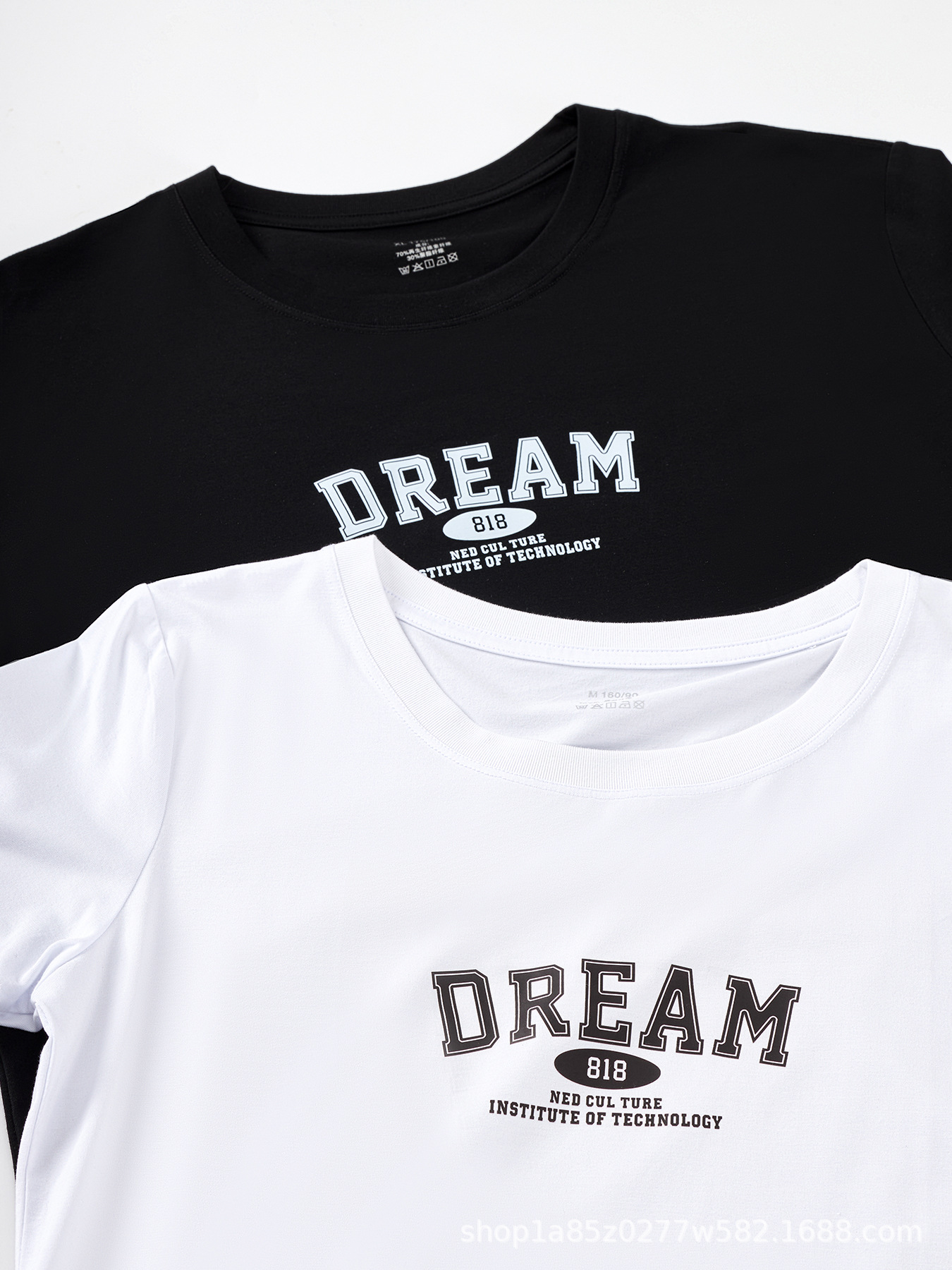 Nueva camiseta con sensación de hielo para hombre de manga corta Solona, camisa cultural, camisa publicitaria de letras, ropa de trabajo suelta de cuello redondo, impresión de letras