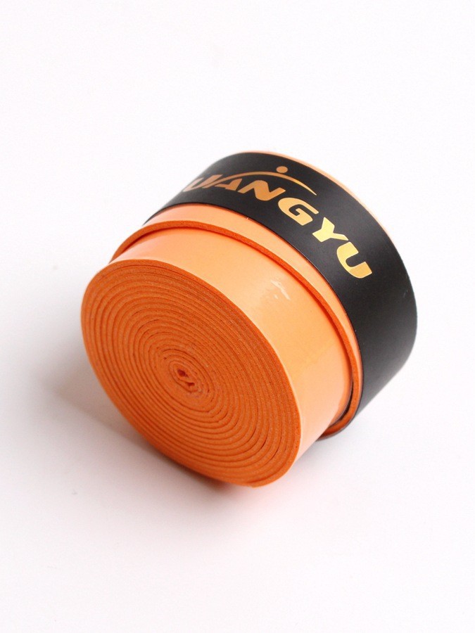 Cinta adhesiva para empuñadura de raqueta de bádminton Guangyu, plana, de PU, elástica, de alta elasticidad, banda de enrollamiento, cinta absorbente de sudor, venta al por mayor.