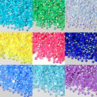 Factory wholesale jelly color resin flat drill DIY nail drill headwear accessories toy phone shell stick drill