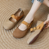 Верхний слой мягкие туфли для женщин для женщин 2025 Весна Новые плоские ботинки Birkenstock Retro Mary Jane Light Roth Roth