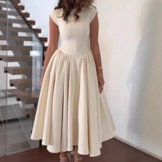 Women's Sleeveless Dress European American Style Spring Fashion Pure Sexy Temperament with Waist Cinching Backless Design for Summer_ecoleips.com